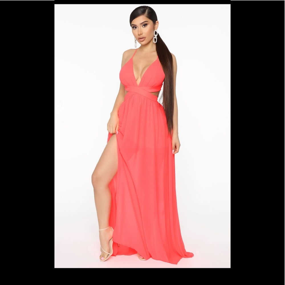 Lanai maxi dress Fashionnova coral